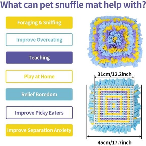 Dog Snuffle Mat, Feeding Mat for Dogs, Durable Interactive Puzzle Toys - Picture 2 of 7
